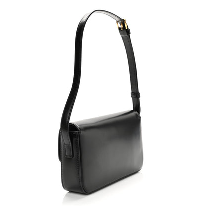 Celine Shiny Calfskin Triomphe Shoulder Bag Black 3 of 11