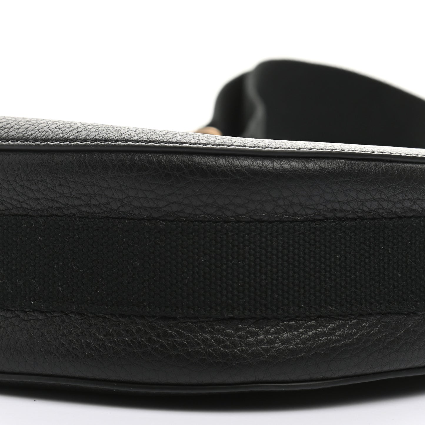 Calfskin Logo Embossed Crossbody Bag Black