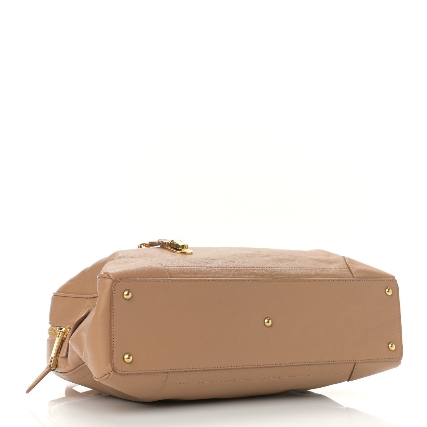 Calfskin Venetia Satchel Tan