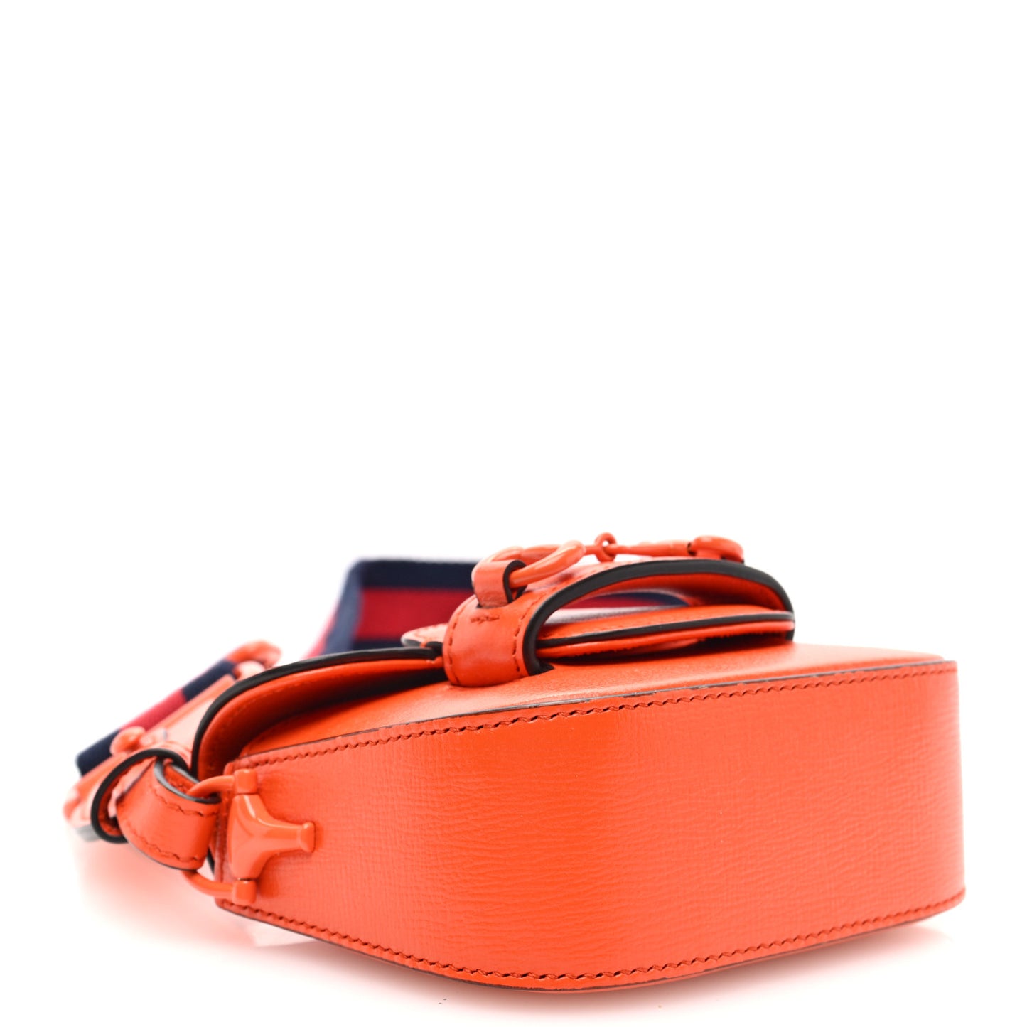 Azalea Calfskin Web Monochrome Horsebit 1955 Wallet On Strap Orange