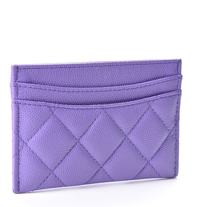 Chanel Caviar Quilted Card Holder Purple 2 of 9
