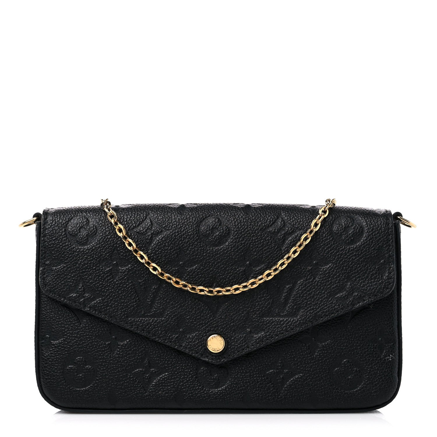 Louis Vuitton Empreinte Pochette Felicie Chain Wallet Black 1 of 10