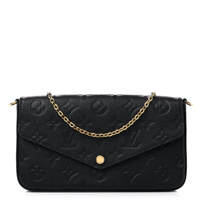 Louis Vuitton Empreinte Pochette Felicie Chain Wallet Black 1 of 10