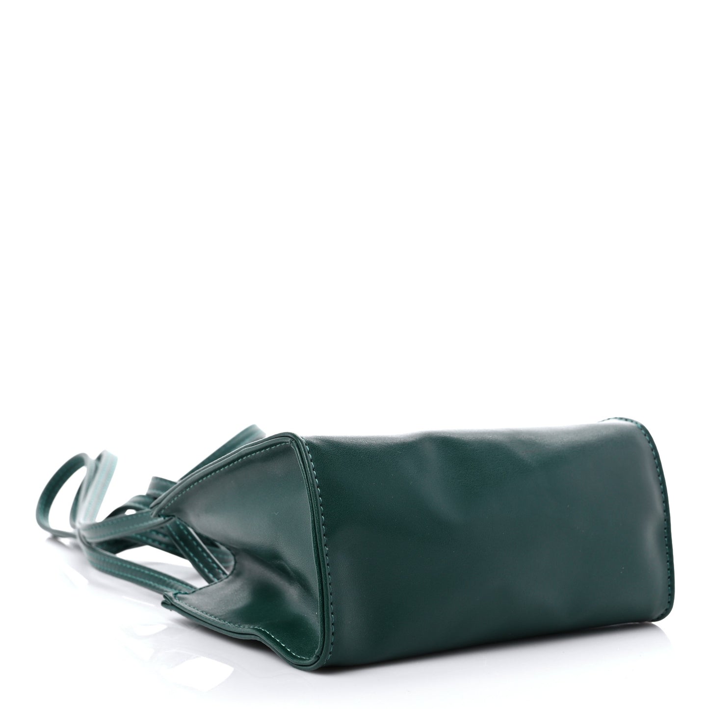 Vegan Leather Small Shopping Bag Dark Olive
