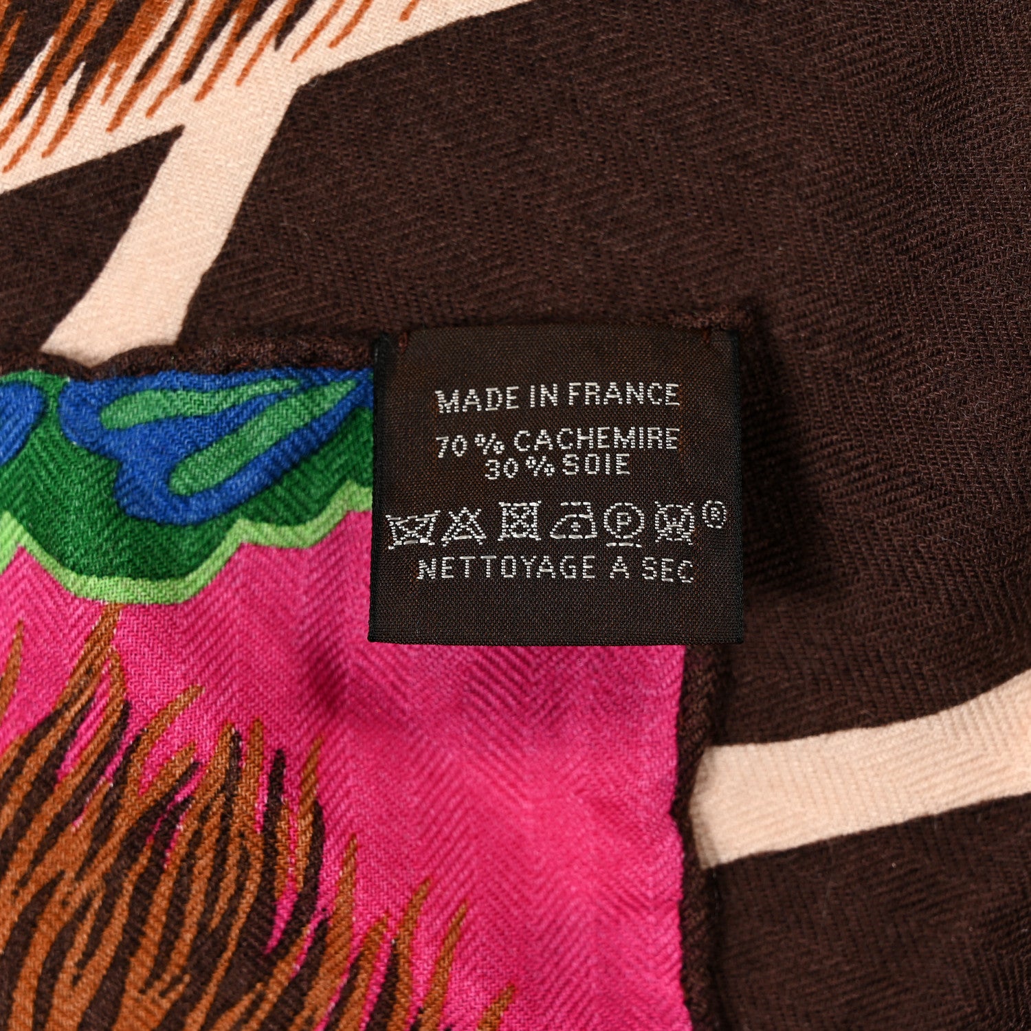 Hermes Cashmere Silk The Three Graces Shawl 140 Rose Vif Marron 6 of 6