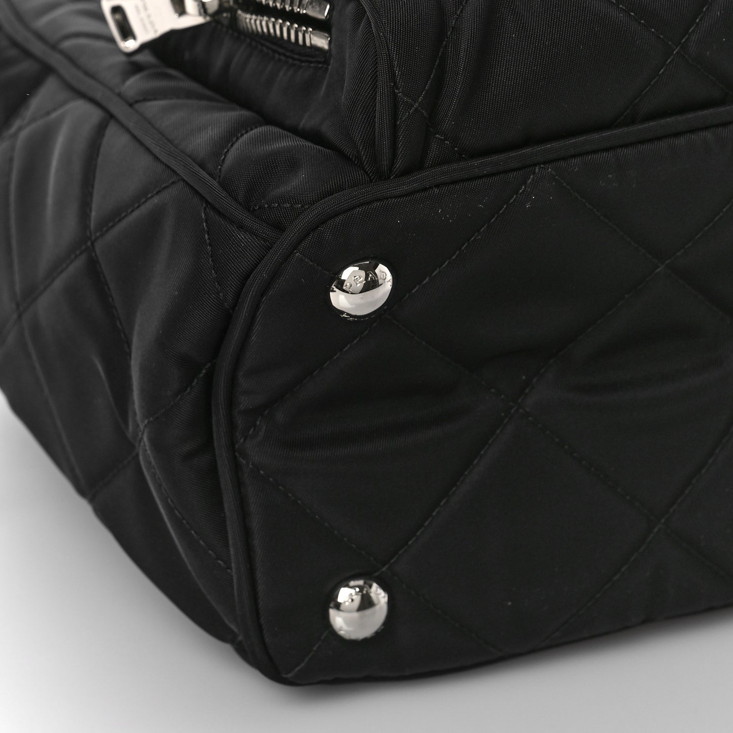 Nylon Tessuto Impuntu Quilted Backpack Black