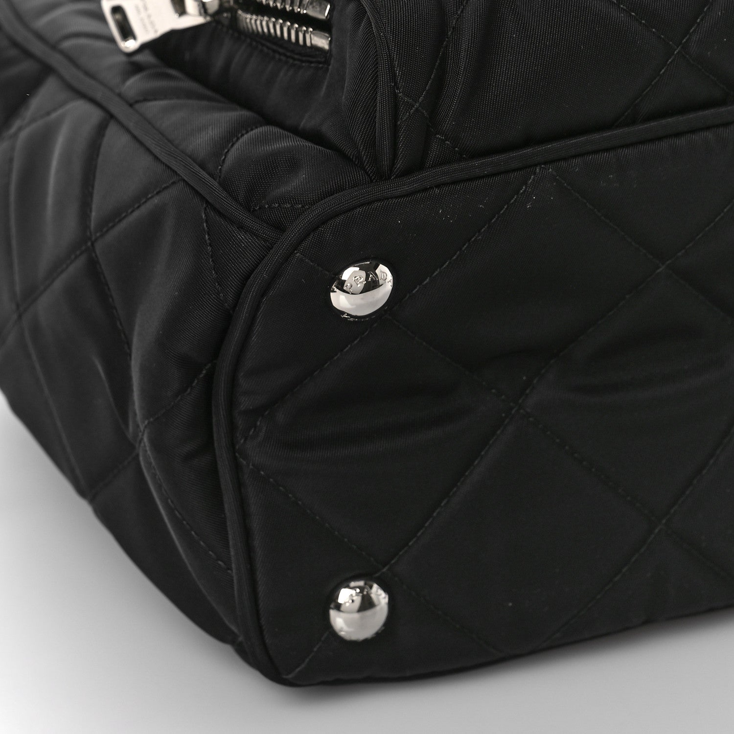 Prada Nylon Tessuto Impuntu Quilted Backpack Black 7 of 8