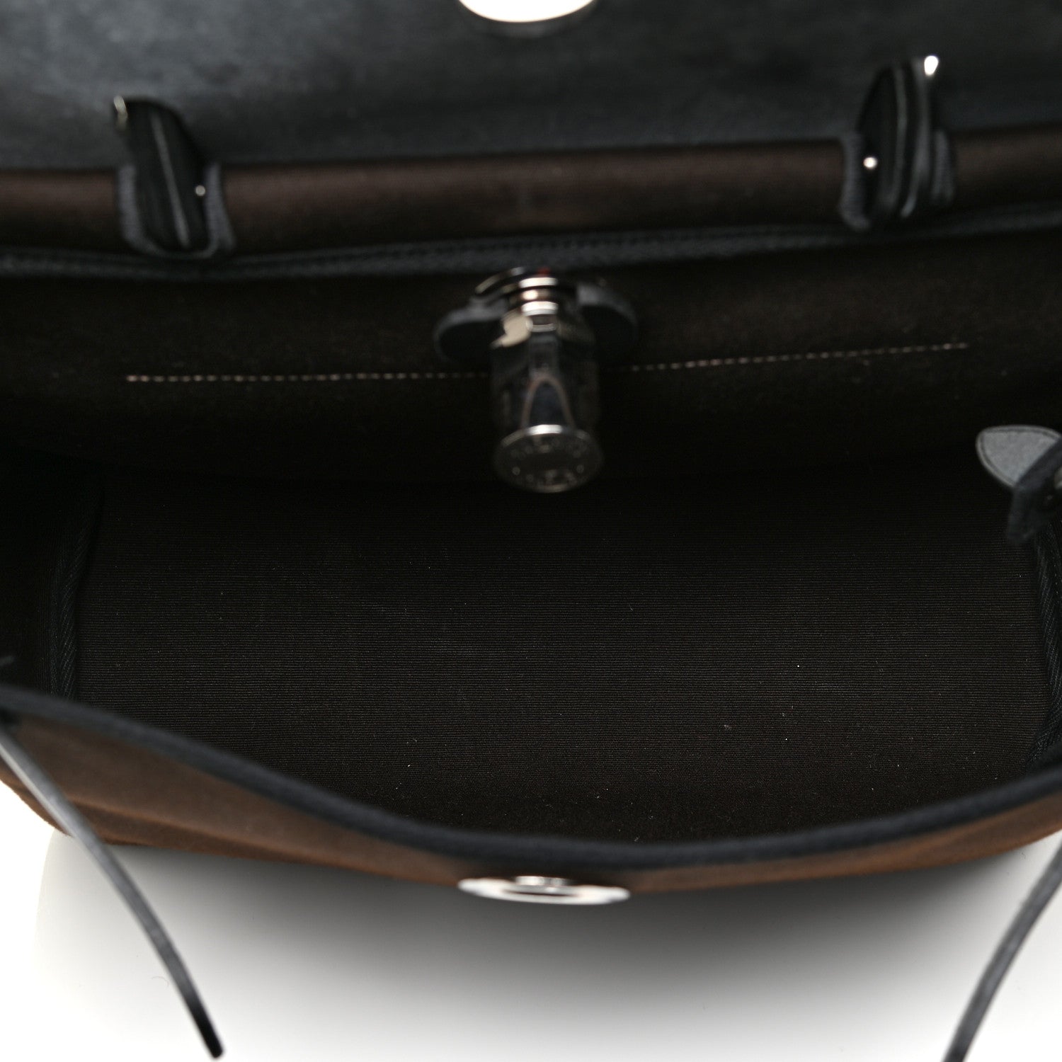 Hermes Military Toile Vache Hunter Herbag Zip Retourne 31 PM Ebene Black 5 of 16