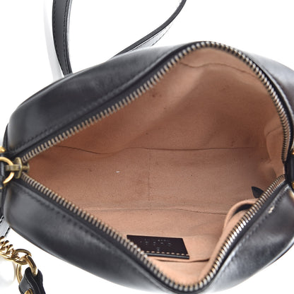 Gucci Calfskin Matelasse Mini GG Marmont Chain Shoulder Bag Black 5 of 17