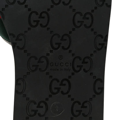 Gucci Nylon Calfskin Web Interlocking G Mens Maverik Slide Sandals 41 Black Green Red 8 of 9