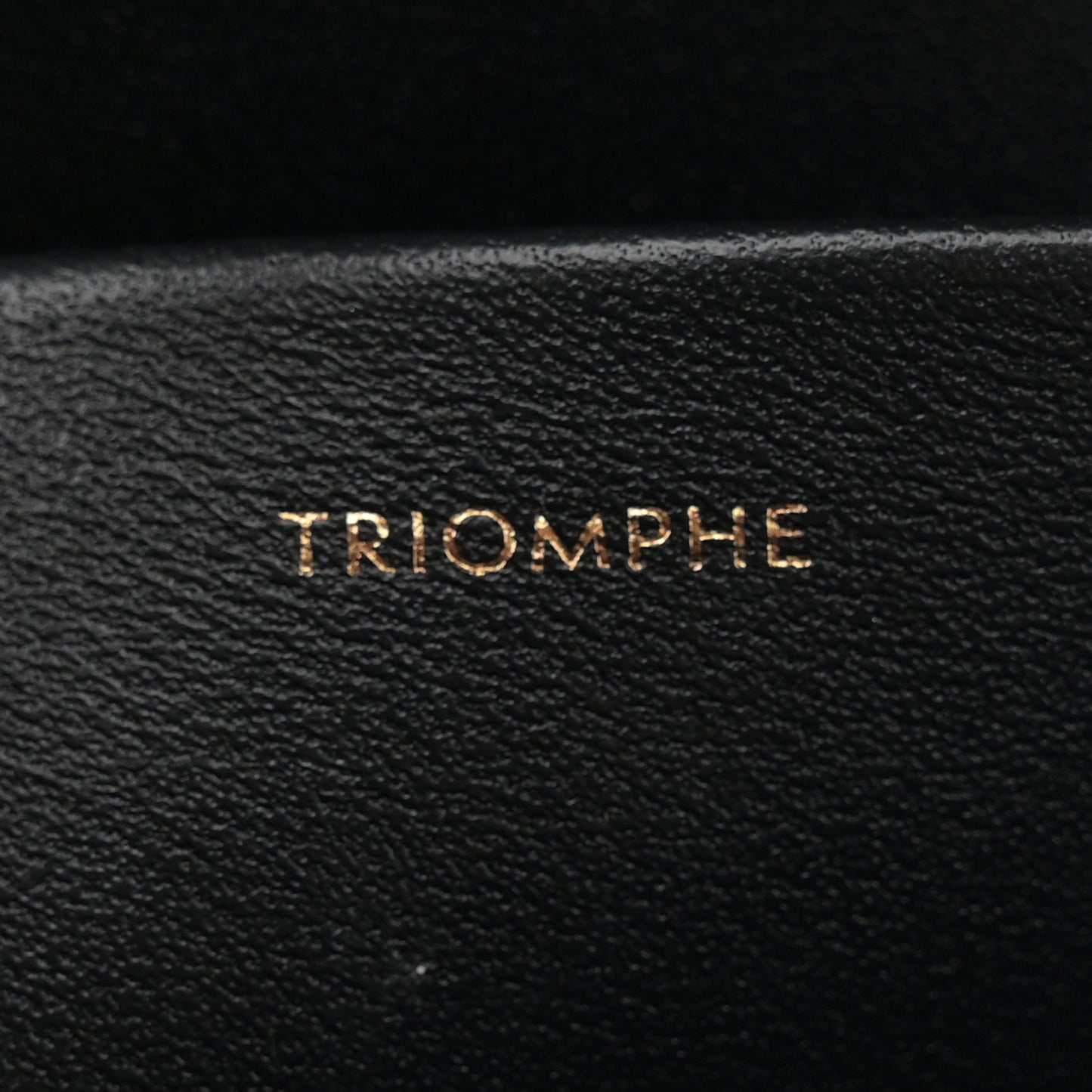 Shiny Calfskin Triomphe Shoulder Bag Black