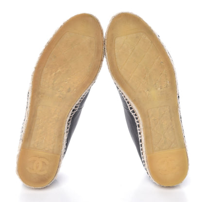Chanel Lambskin CC Espadrilles 36 Black 5 of 9