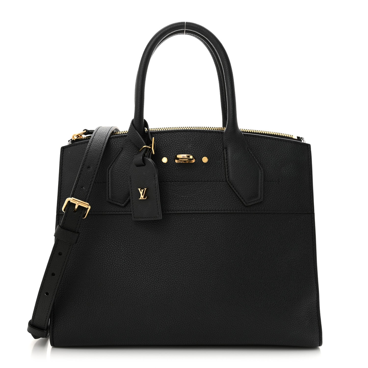 Louis Vuitton Taurillon City Steamer MM Black 1 of 14
