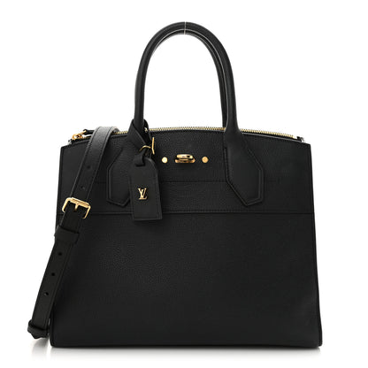 Louis Vuitton Taurillon City Steamer MM Black 1 of 14