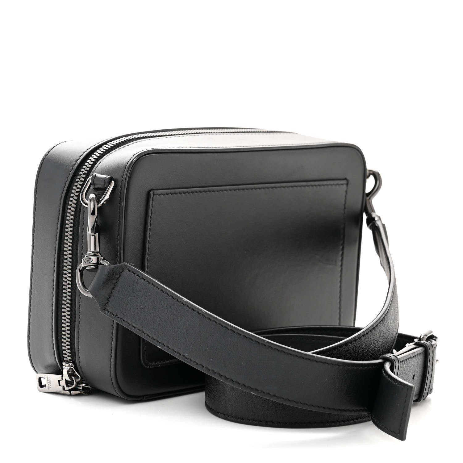Dolce & Gabbana Calfskin Embossed DG Logo Crossbody Bag Black 3 of 12