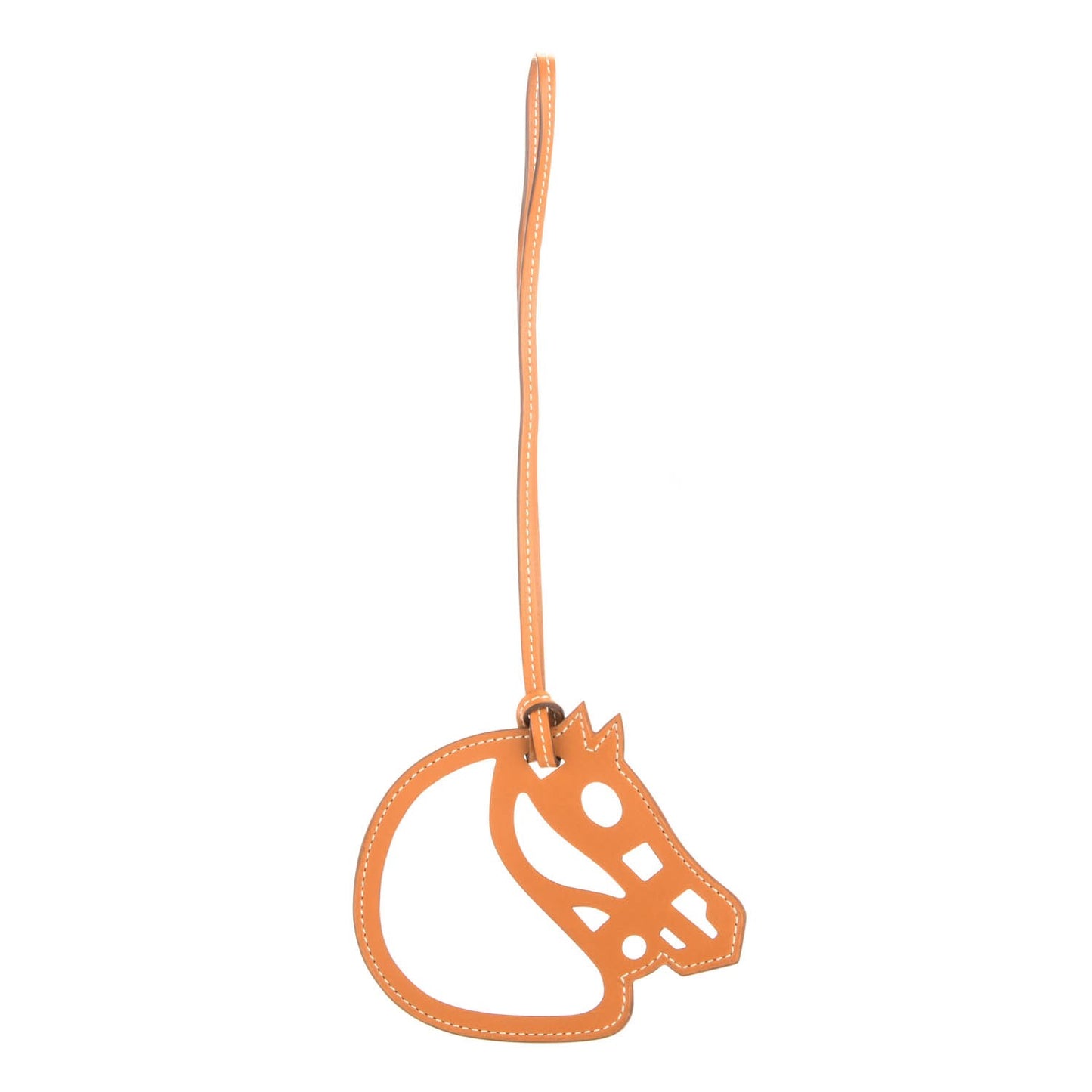Barenia Paddock Horse Bag Charm Fauve