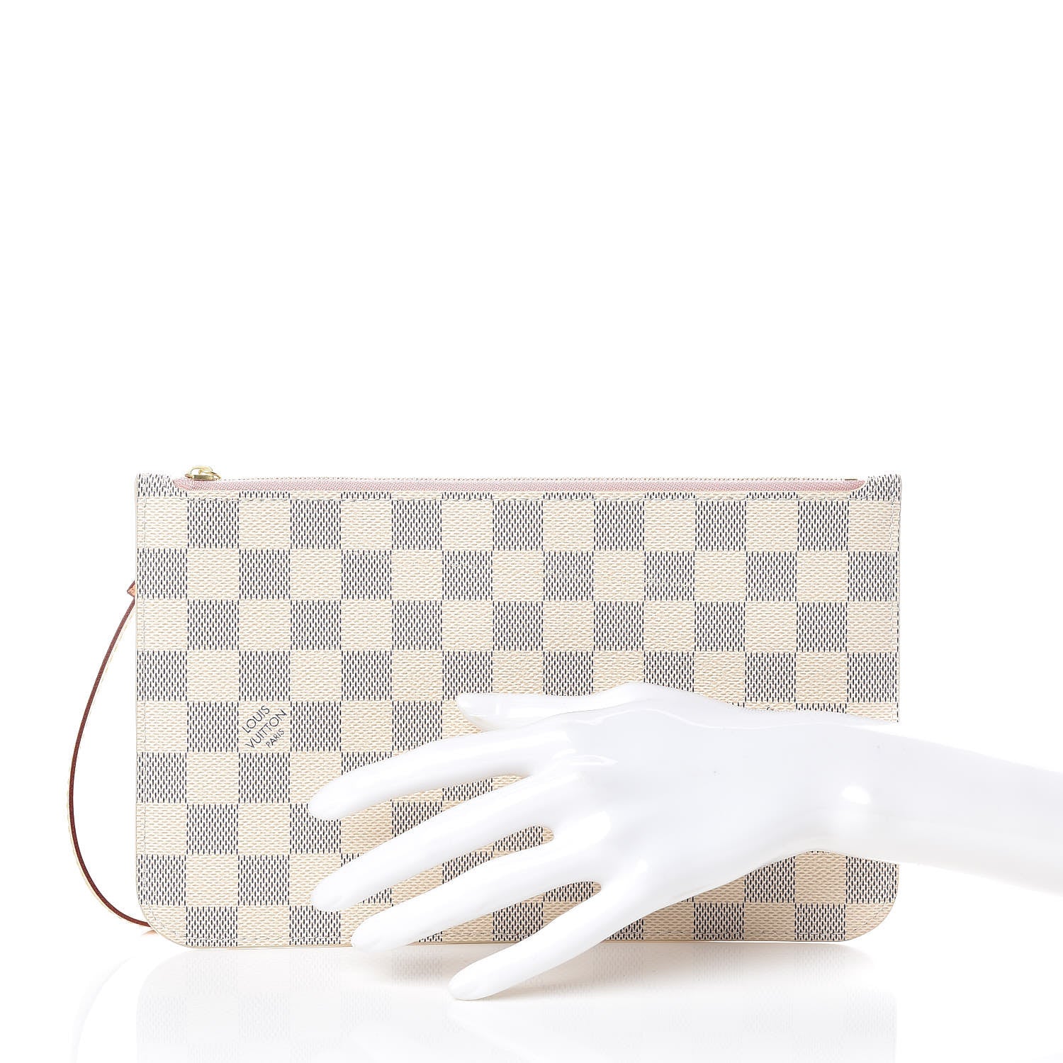 Louis Vuitton Damier Azur Neverfull MM GM Pochette Rose Ballerine 2 of 8