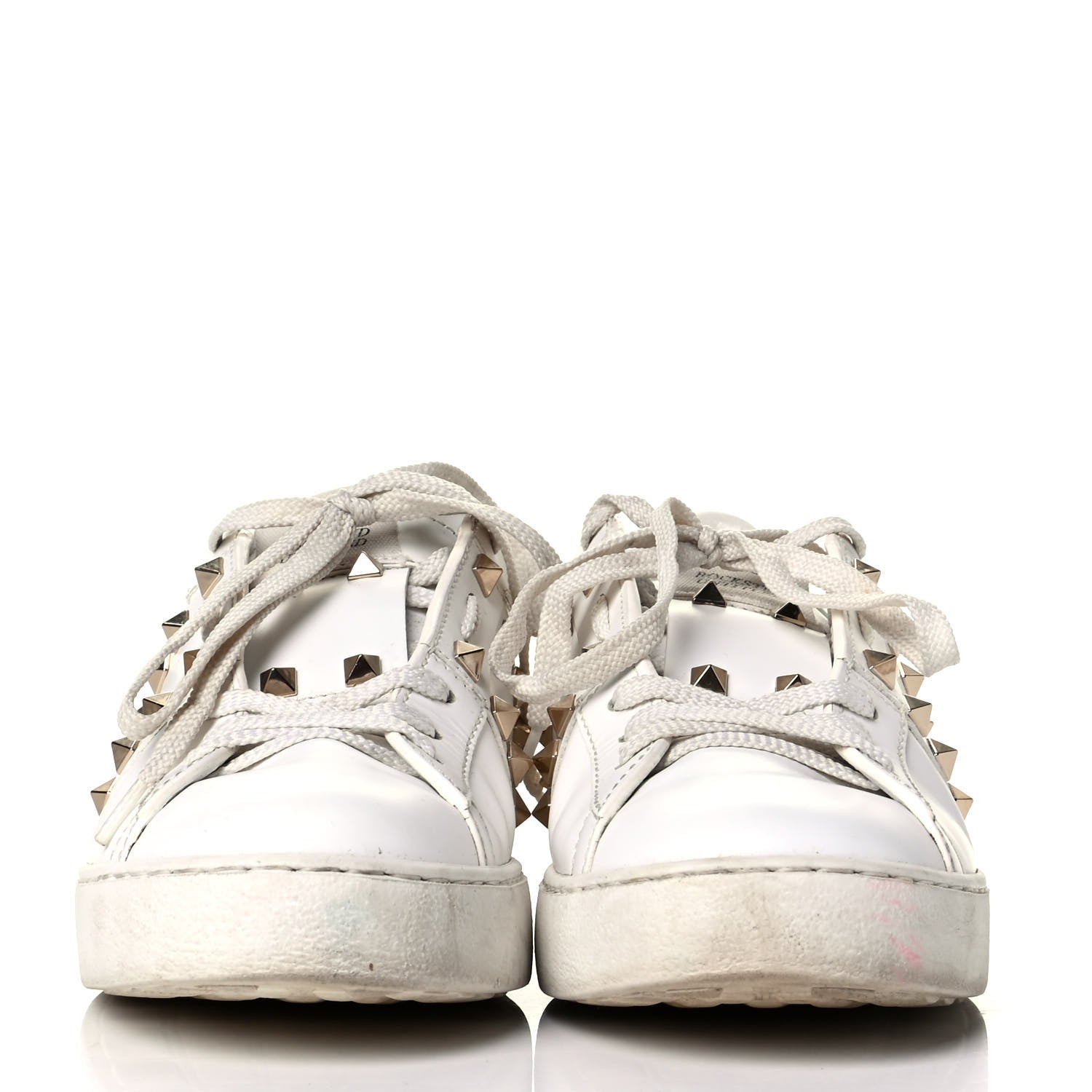 Valentino Garavani Calfskin Rockstud Untitled Open Sneakers 37.5 White 2 of 8
