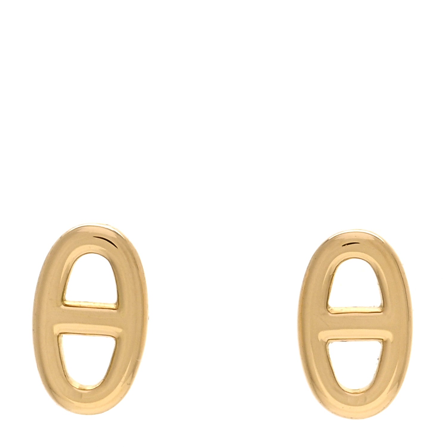Hermes 18K Yellow Gold TPM Farandole Stud Earrings 1 of 5