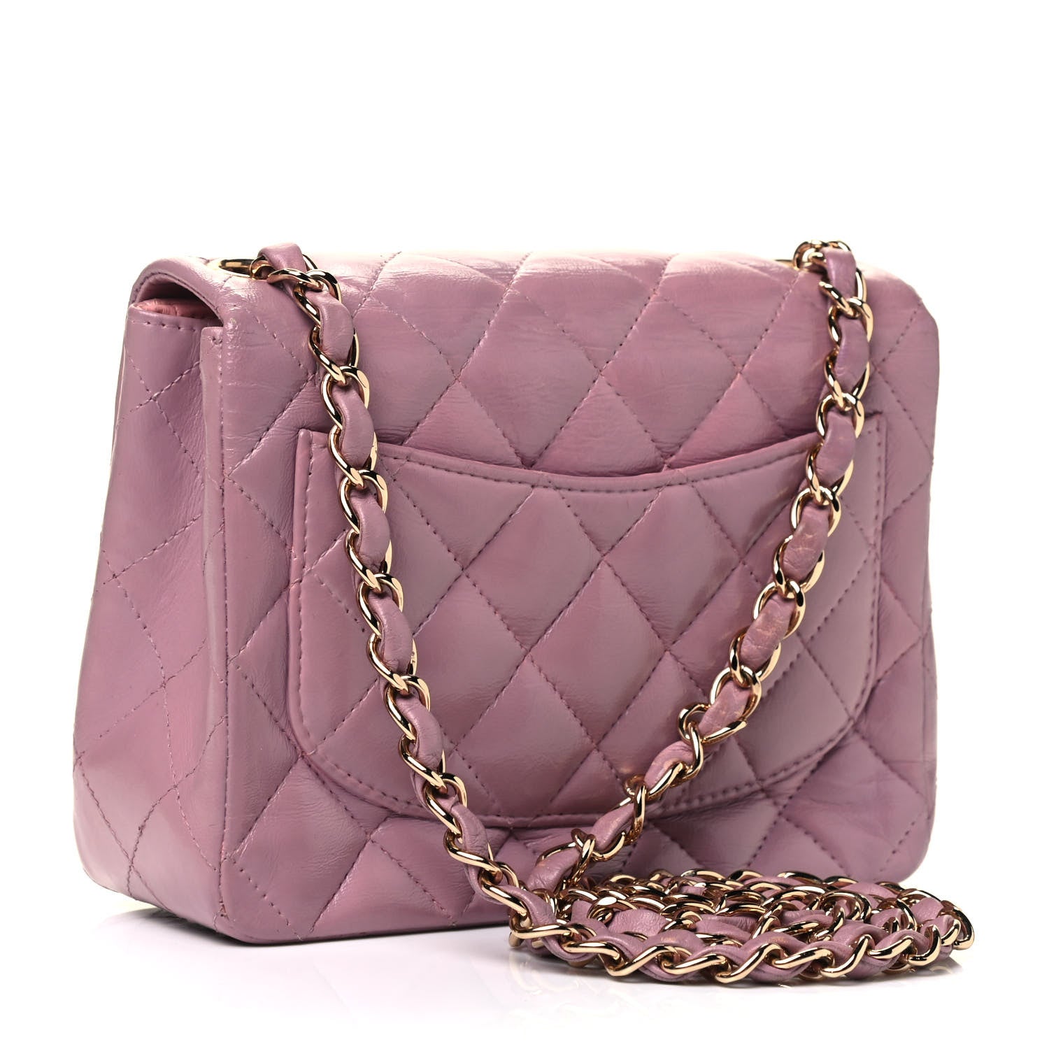 Chanel Lambskin Quilted Mini Square Flap Light Pink 2 of 4