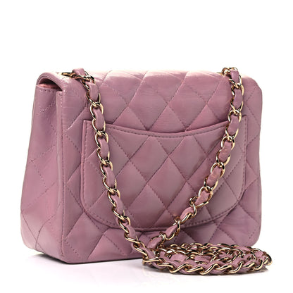 Chanel Lambskin Quilted Mini Square Flap Light Pink 2 of 4