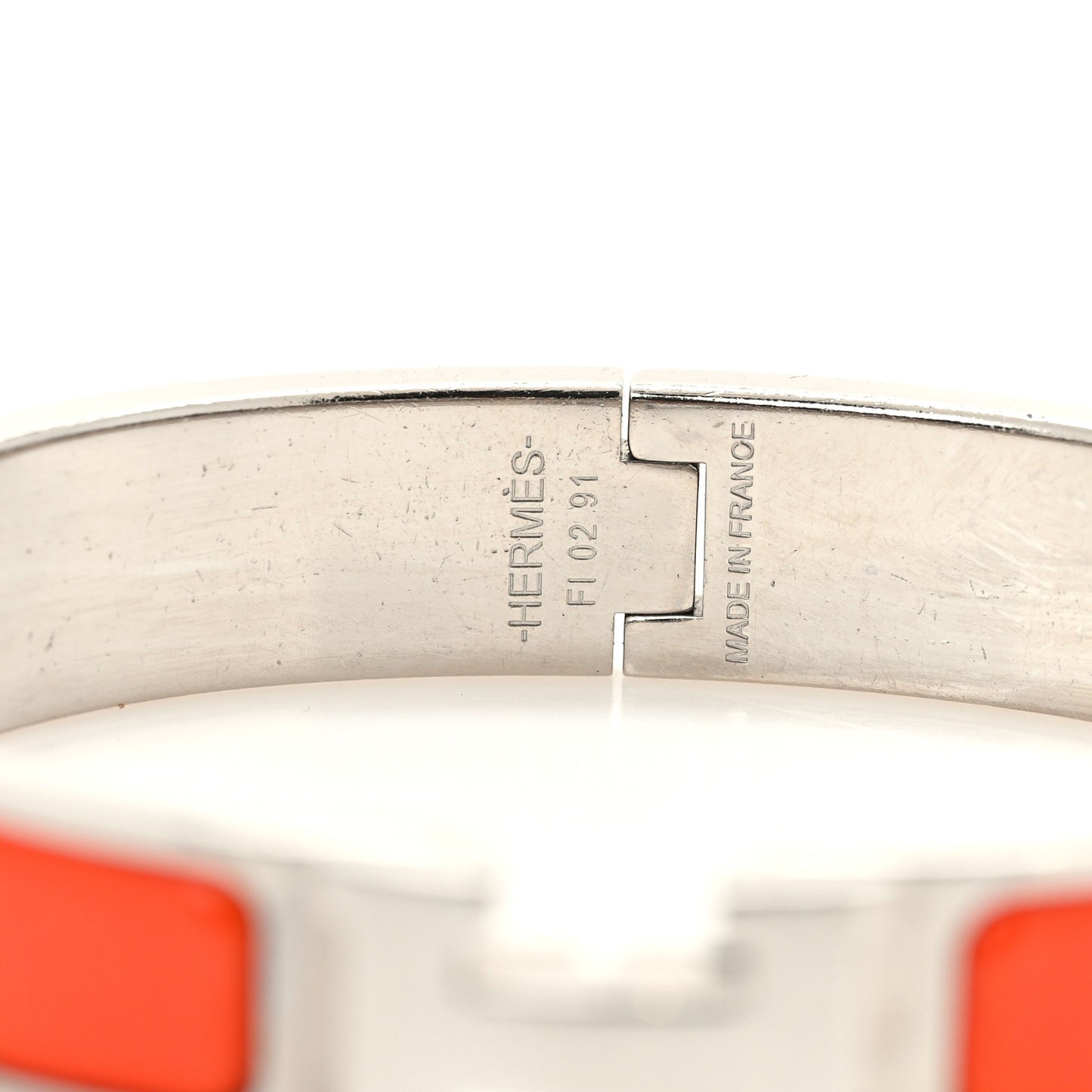 Enamel Narrow Clic Clac H Bracelet GM Orange