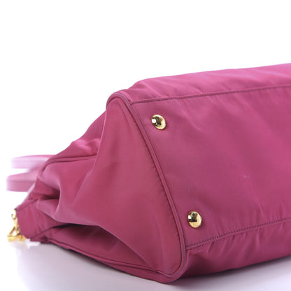 Prada Tessuto Nylon Saffiano Tote Ibisco 6 of 12