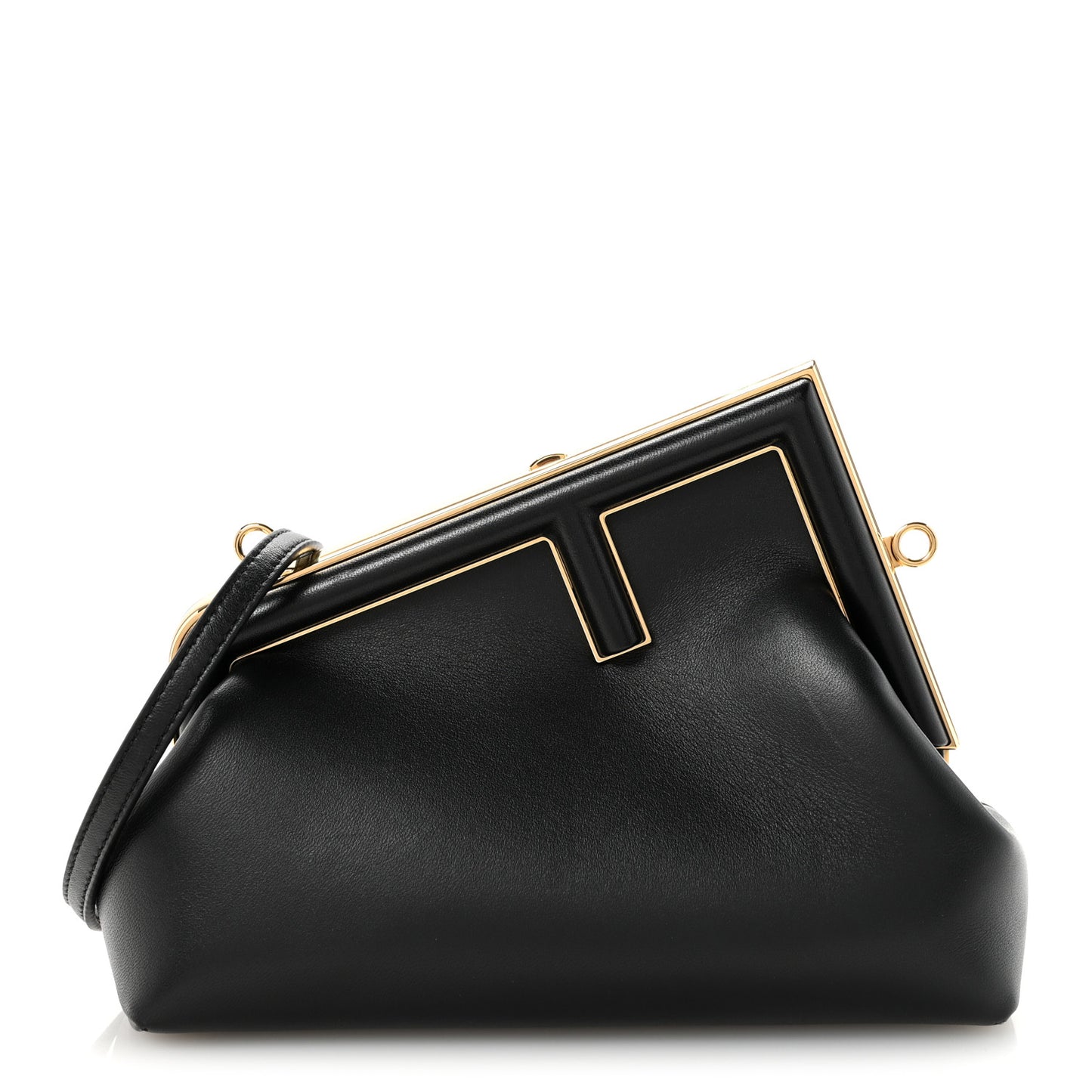 Shiny Nappa Small Fendi First Black