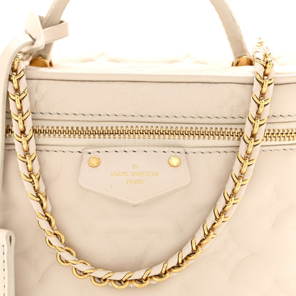 Louis Vuitton Lambskin Embossed Monogram Coussin Vanity PM  Cream 8 of 10