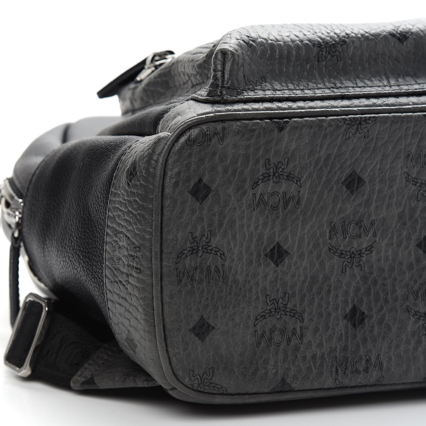 Grained Calfskin Visetos Small Stark Backpack Black