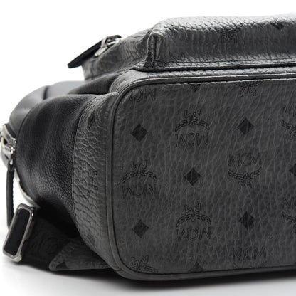 MCM Grained Calfskin Visetos Small Stark Backpack Black 4 of 10