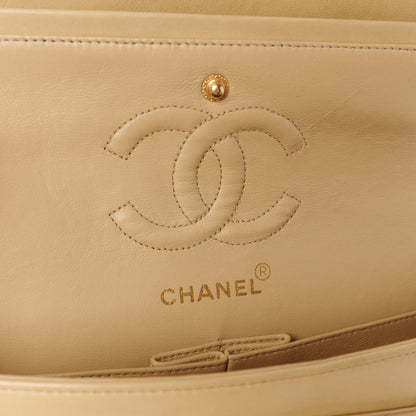 Chanel Lambskin Quilted Medium Double Flap Beige 6 of 14
