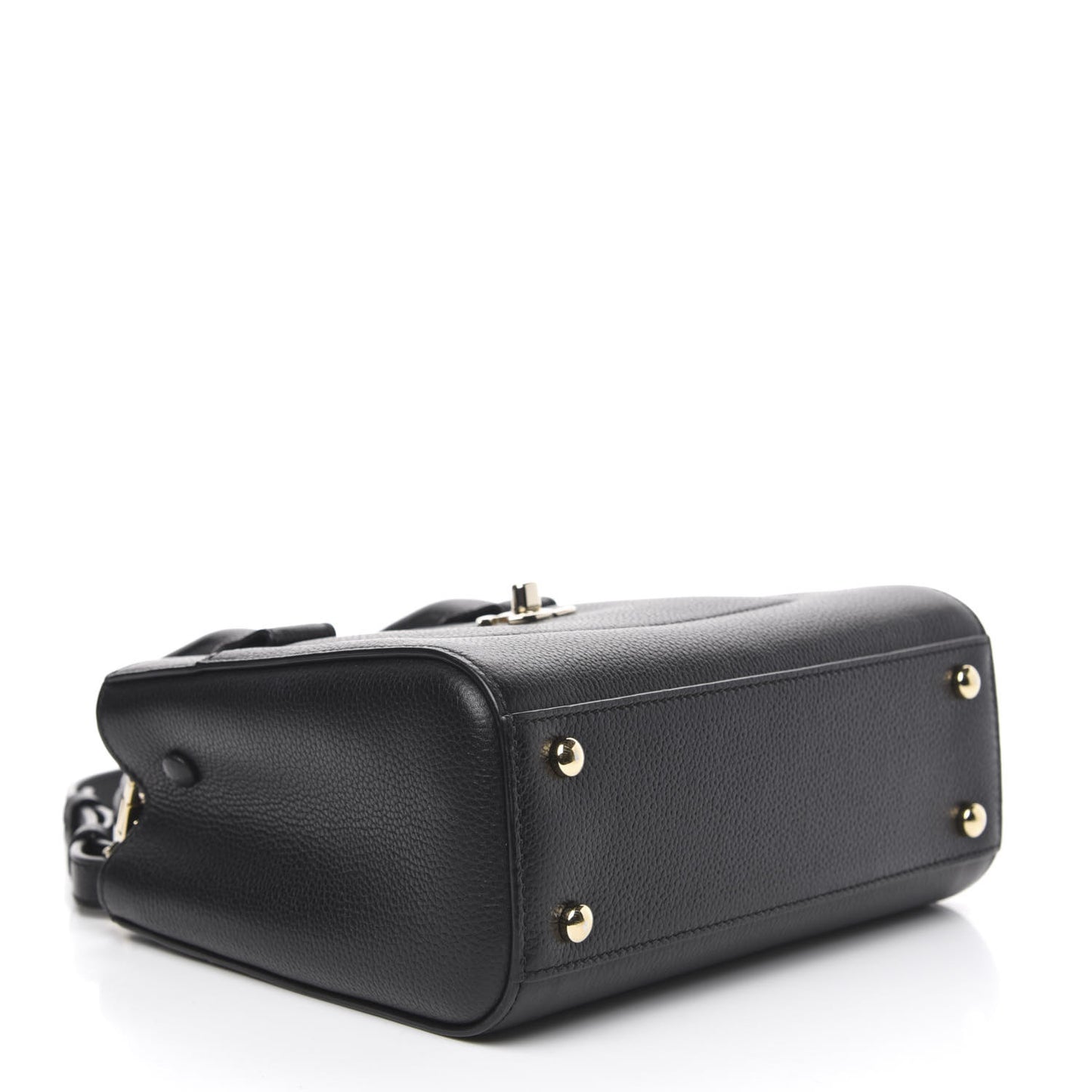 Grained Calfskin Mini Neo Executive Shopper Tote Black