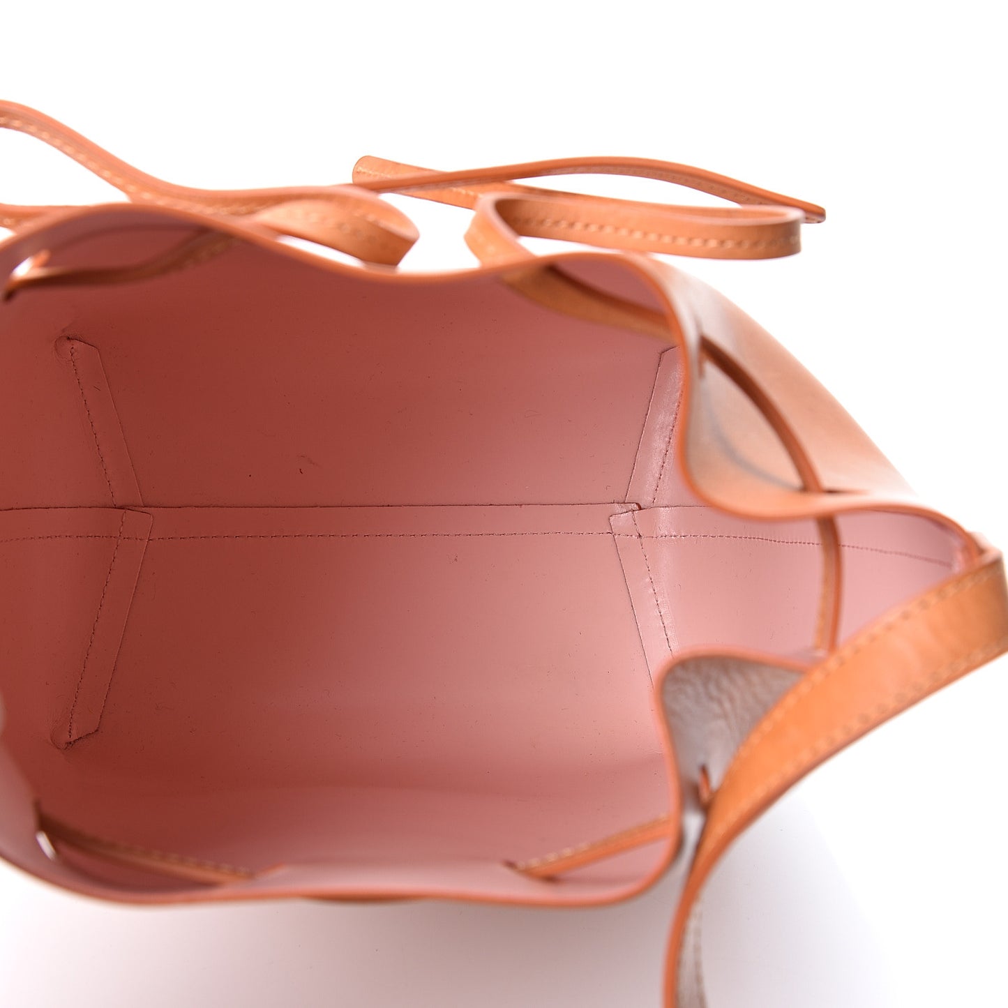 Calfskin Mini Bucket Bag Cammello Rosa