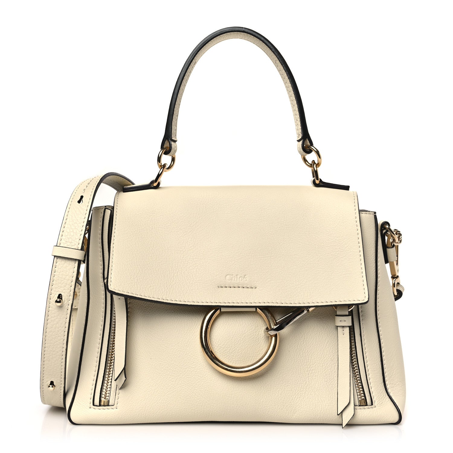 Chloe Calfskin Small Faye Day Shoulder Bag Off White 1 of 9