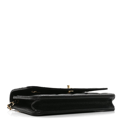 Chanel Caviar Quilted CC Turnlock Wallet On Chain WOC Black 4 of 12