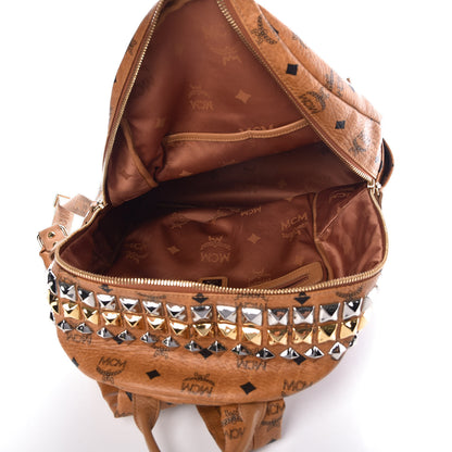 MCM Visetos Crown Stud Medium Stark Backpack Cognac 5 of 14