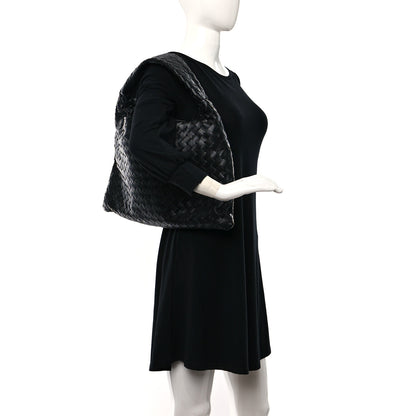 Bottega Veneta Calfskin Intrecciato Small Hop Black 2 of 10