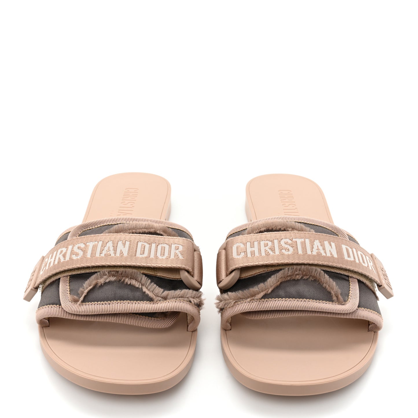 Canvas Nylon Camouflage Dior(e)volution Mule Slide Sandals 41 Nude