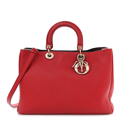 Christian Dior Bullcalf Medium Diorissimo Tote True Red 2 of 9