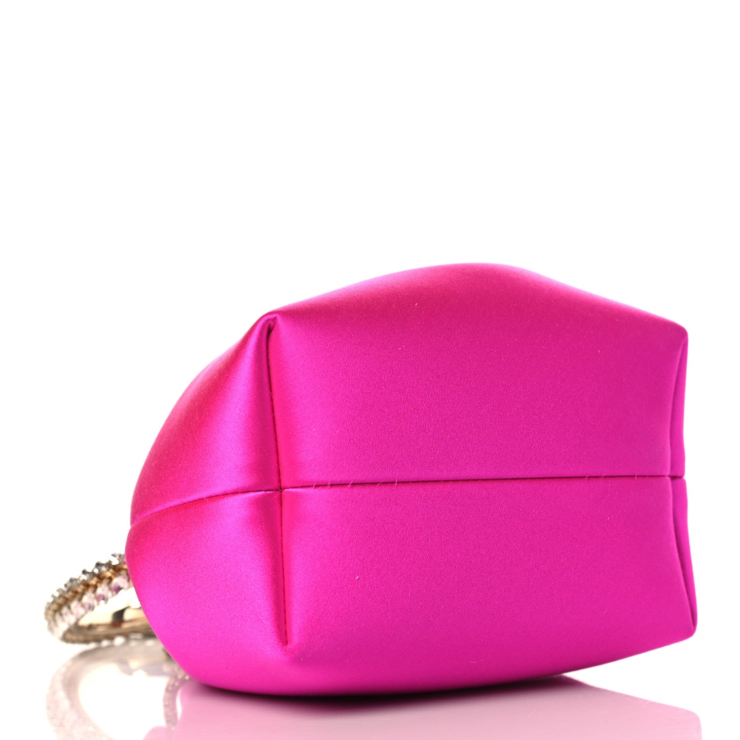 Jimmy Choo Satin Crystal Embellished Bon Bon Bag Fuchsia 3 of 8