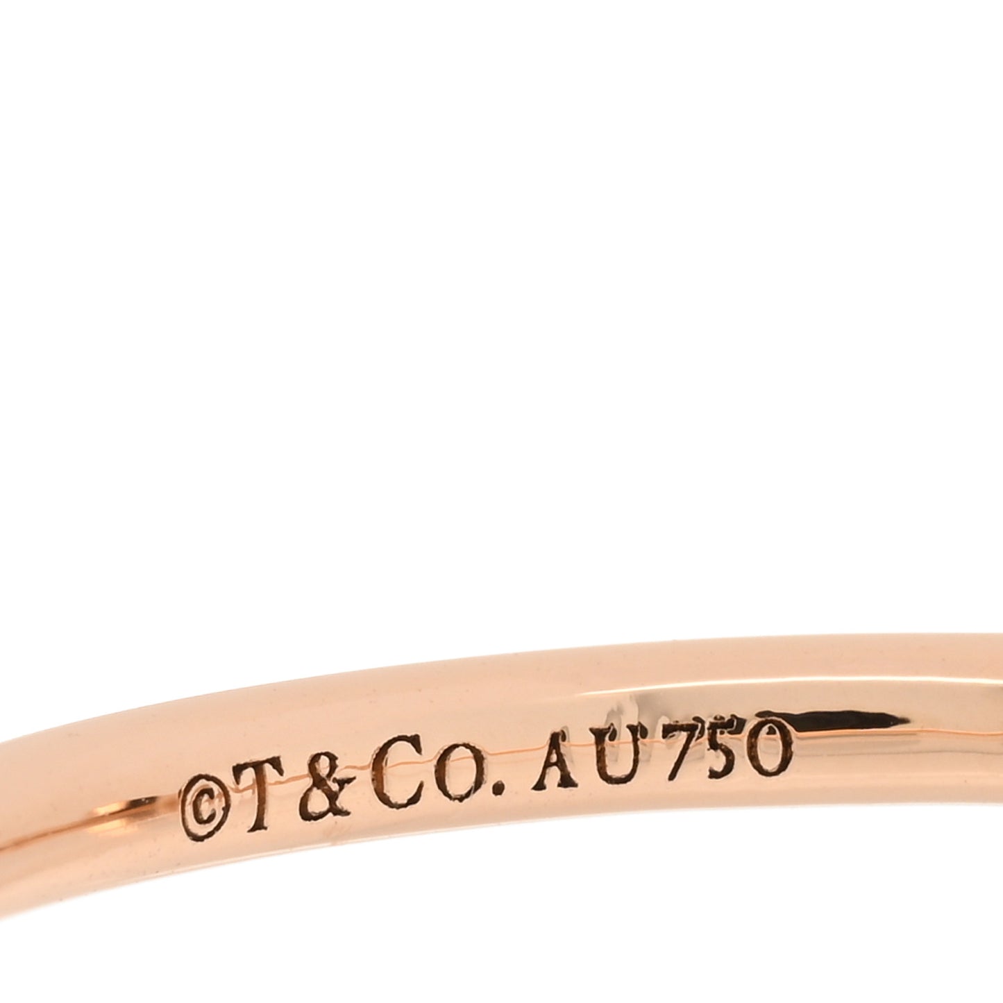 18K Rose Gold T Wire Ring 56 7.5