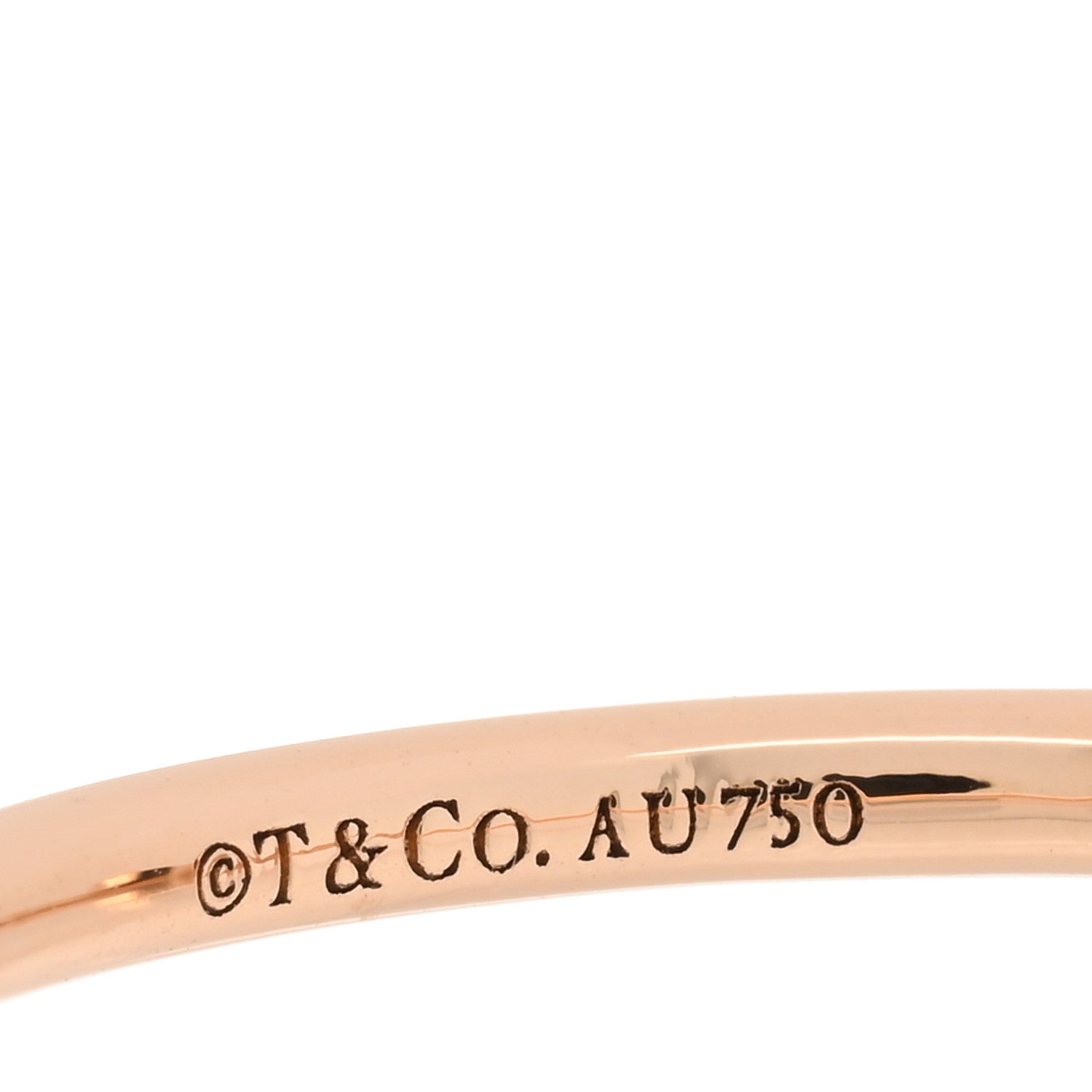 Tiffany 18K Rose Gold T Wire Ring 56 7.5 4 of 5