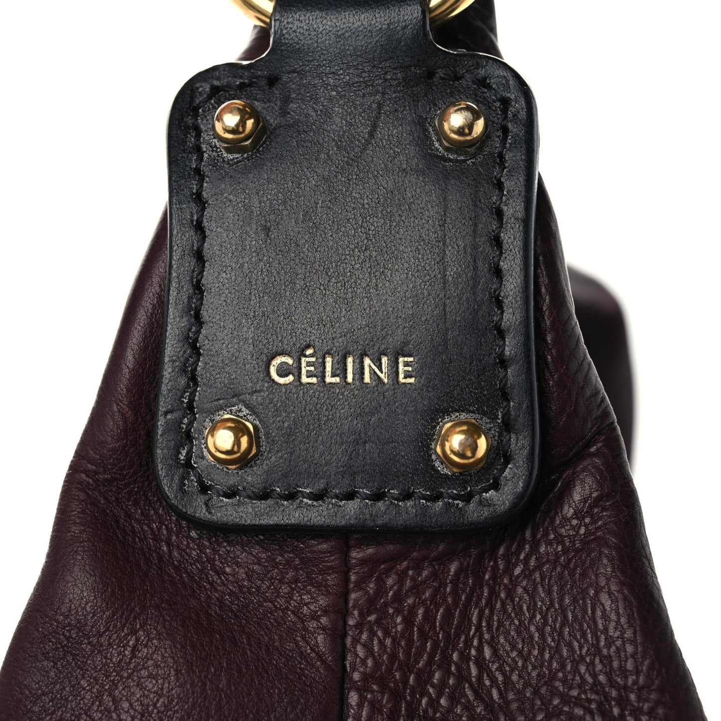 Calfskin Hobo Burgundy