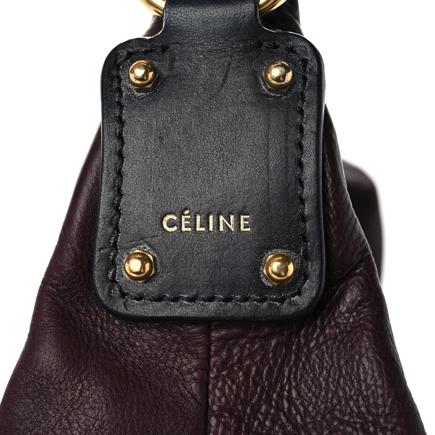 Celine Calfskin Hobo Burgundy 14 of 18