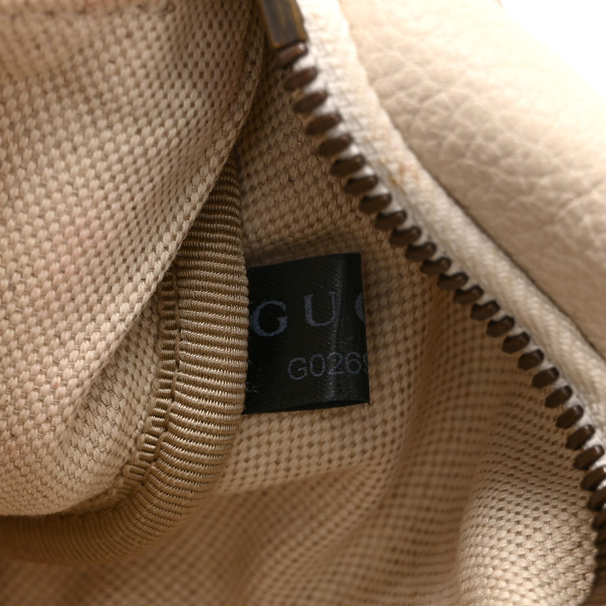 Grained Calfskin Small Logo Belt Bag White