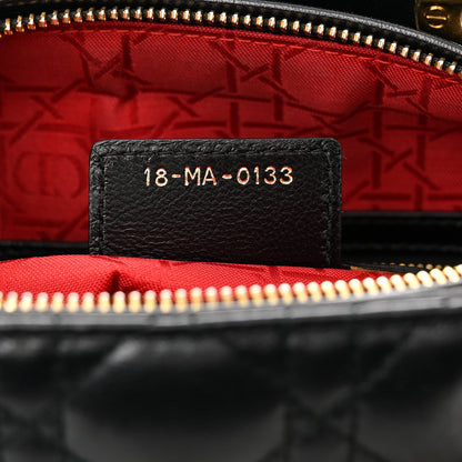 Christian Dior Lambskin Cannage Large Lady Dior Black 7 of 10