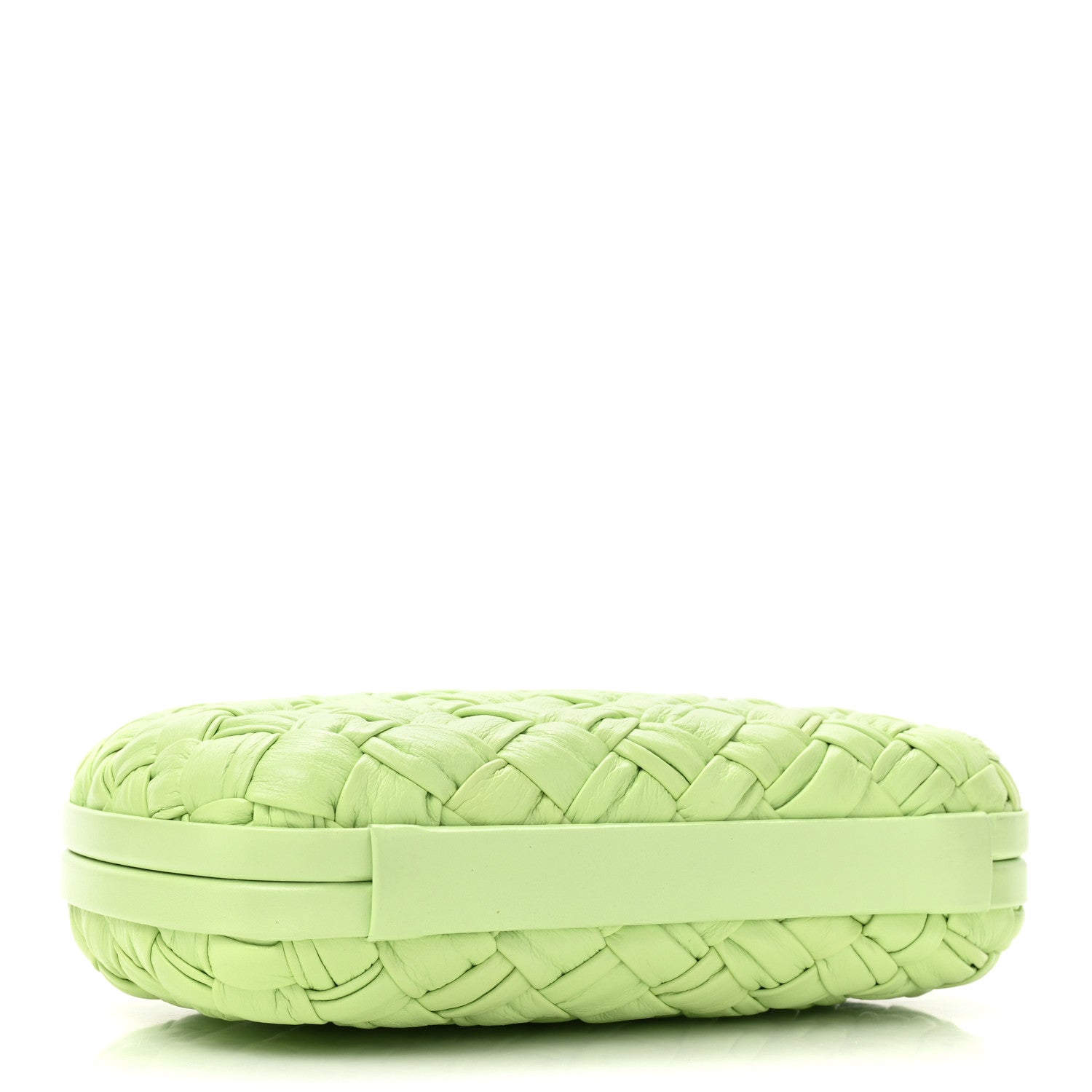 Bottega Veneta Nappa Pleated Intrecciato Knot Clutch Seafoam 4 of 11