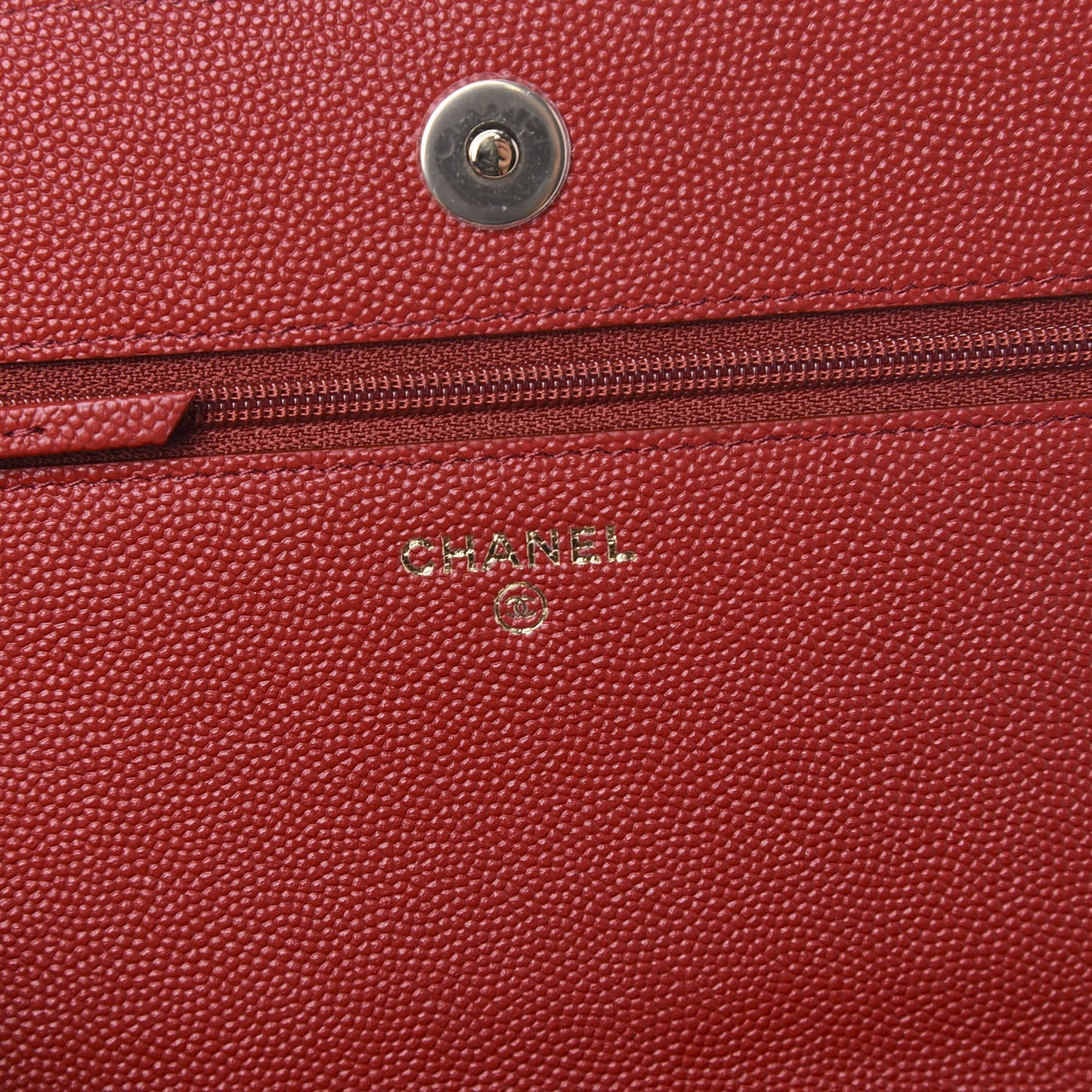 Caviar Quilted Vintage Mademoiselle Wallet On Chain WOC Red