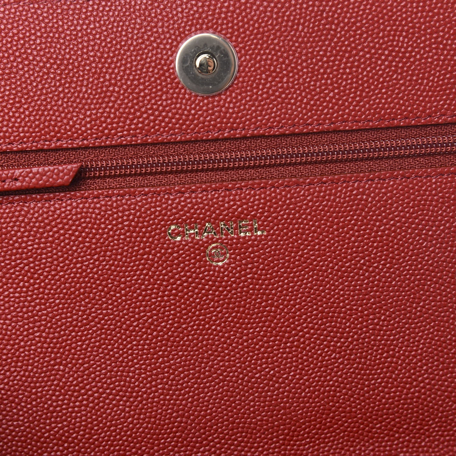 Chanel Caviar Quilted Vintage Mademoiselle Wallet On Chain WOC Red 6 of 10